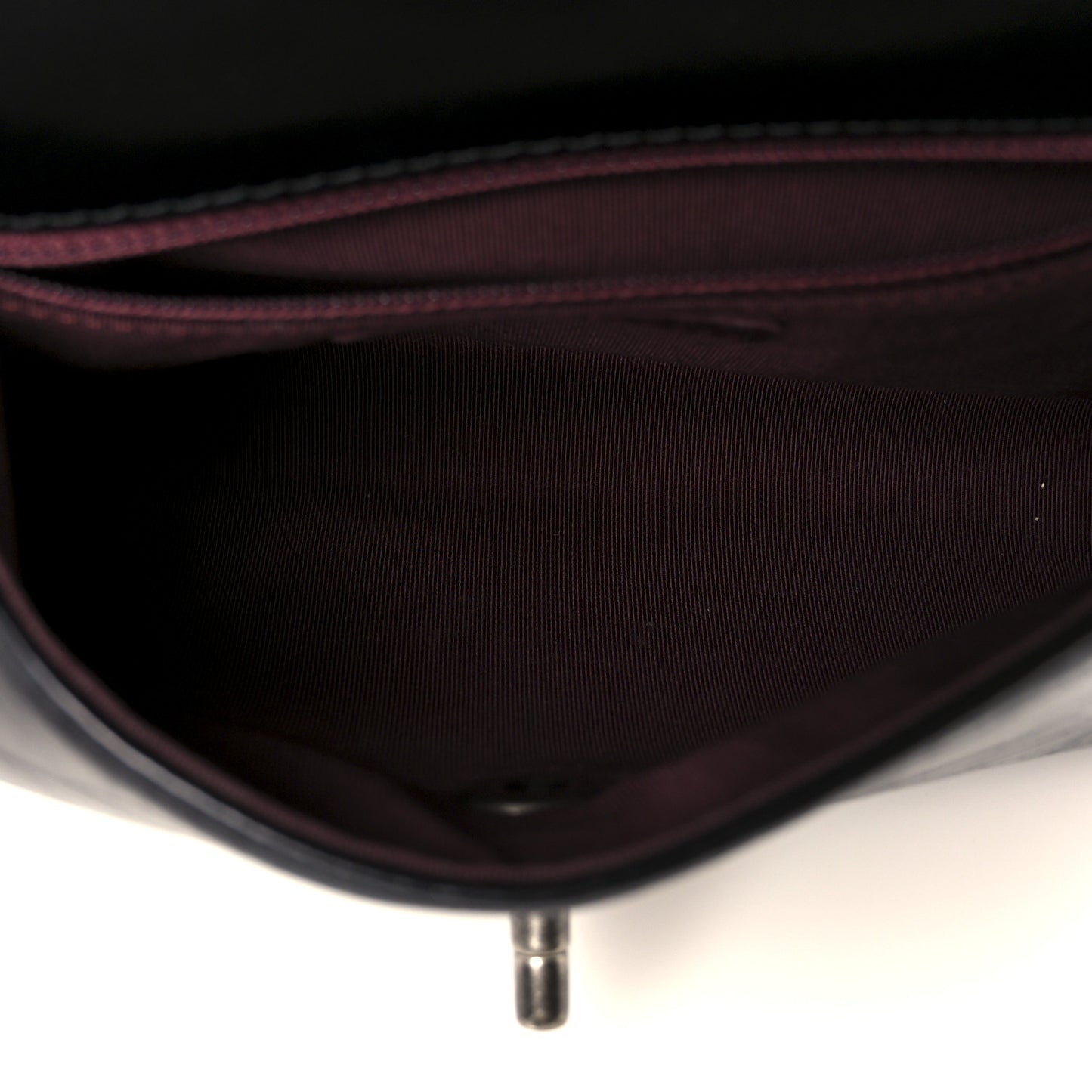 Glazed Calfskin Pilot Essentials Flap Black