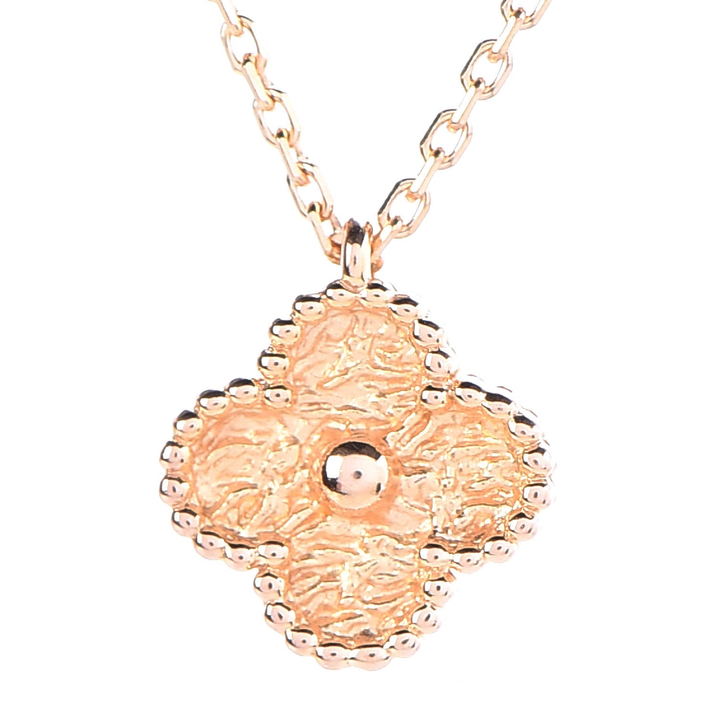 18K Rose Gold Sweet Alhambra Pendant Necklace