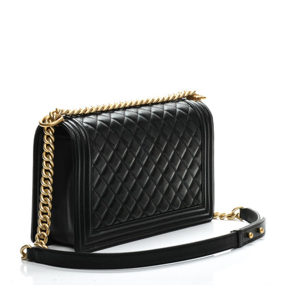 Chanel Lambskin Quilted New Medium Boy Flap Black 3 of 7