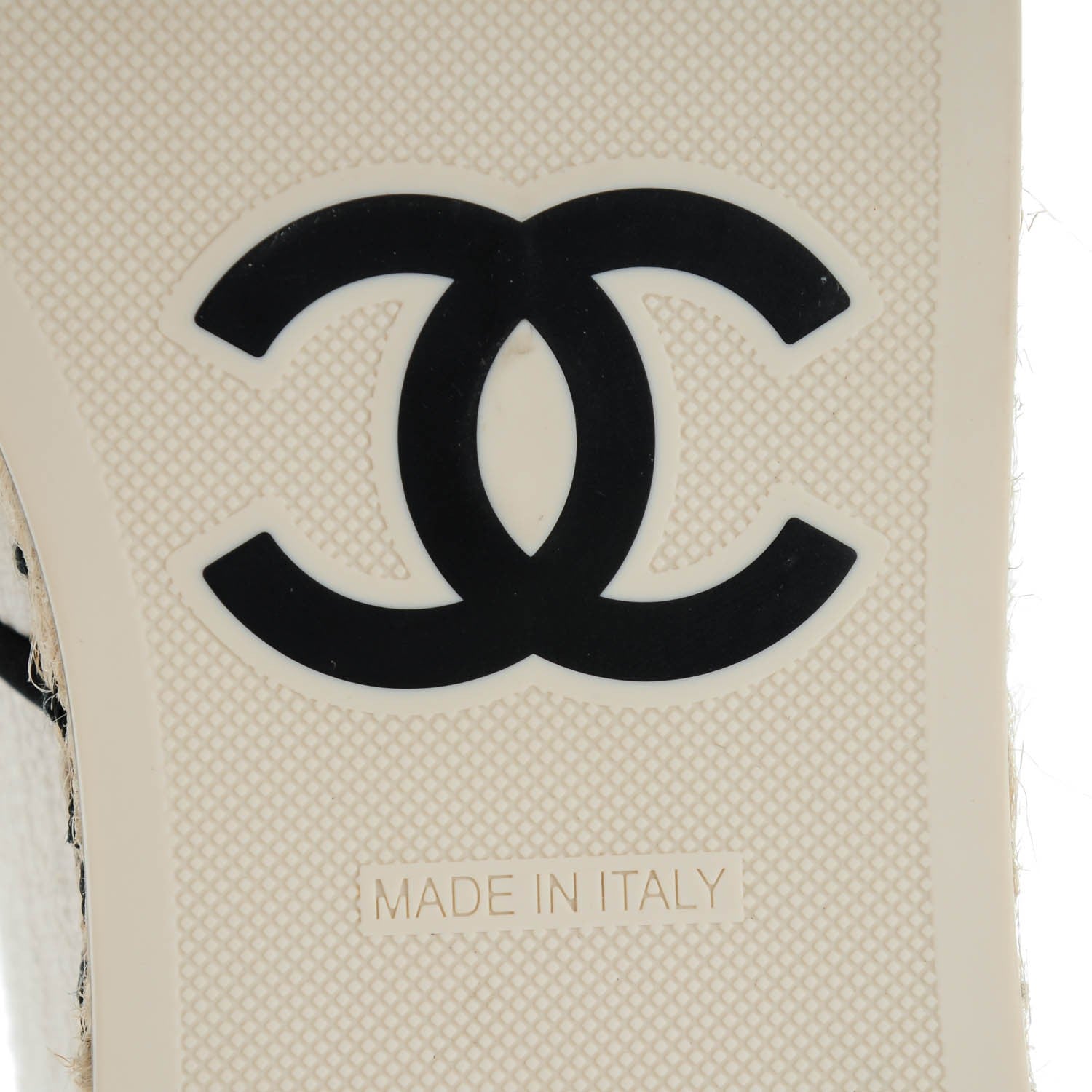 Chanel Cotton Lace Up Espadrilles 39.5 Light Beige Dark Beige 6 of 8