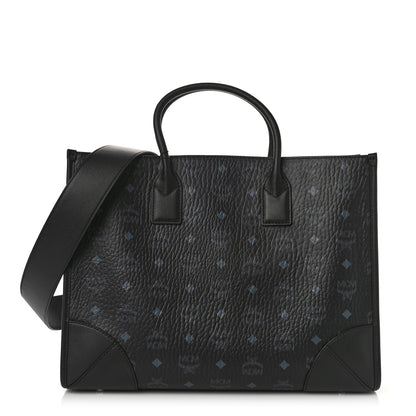 MCM Visetos Large Munchen Tote Black 3 of 9