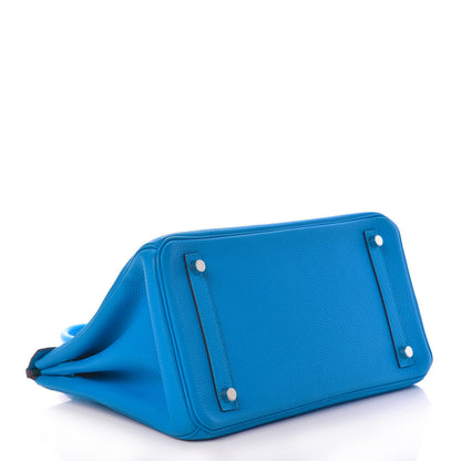 Hermes Togo Birkin 30 Bleu Zanzibar Malachite 6 of 15