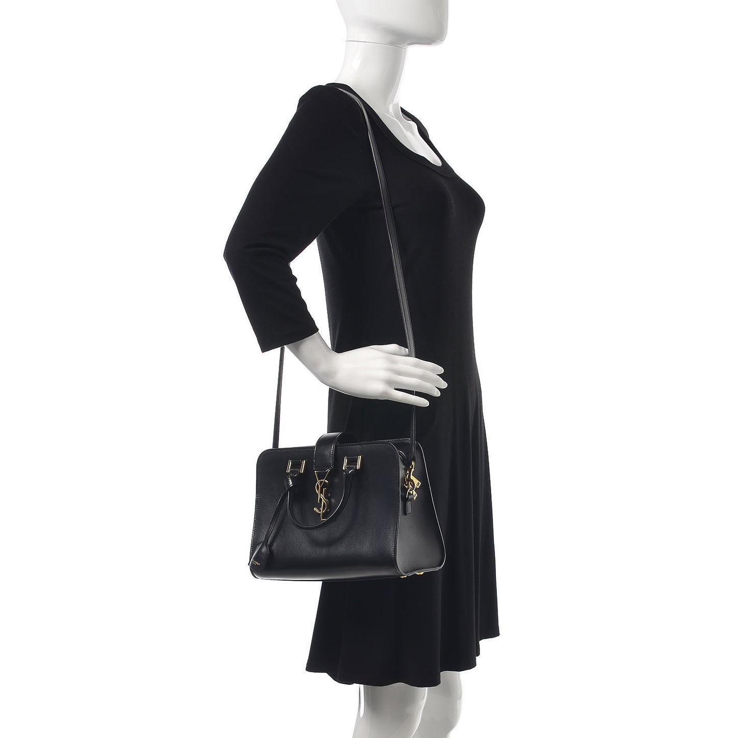 Calfskin Monogram Baby Cabas Black
