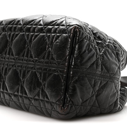 Christian Dior Crinkled Calfskin Macrocannage Large Toujours Black 10 of 10