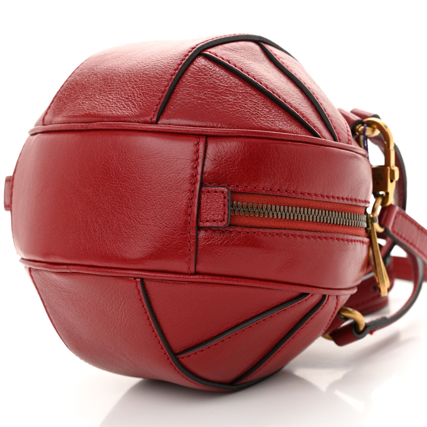 Piuma Lux Energy Mini Tifosa Basketball Shaped Shoulder Bag Romantic Cerise