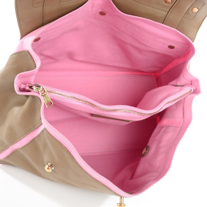 Saint Laurent Calfskin Canvas Medium Muse Two Taupe Pink 5 of 8