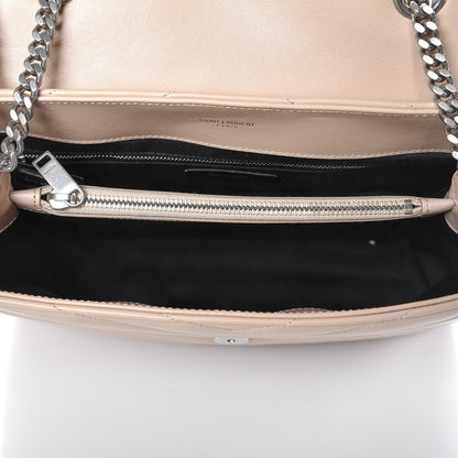 Saint Laurent Calfskin Y Quilted Monogram Medium Loulou Chain Satchel Nude Powder 6 of 8