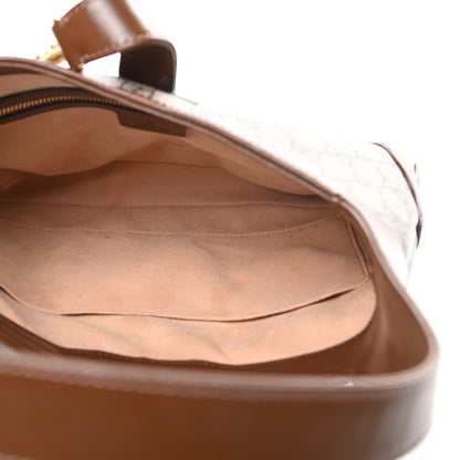 Gucci GG Supreme Monogram Azalea Calfskin Web Small Jackie 1961 Hobo Beige Ebony Brown Sugar 5 of 12