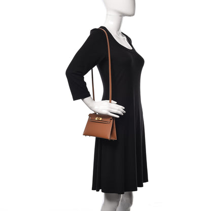 Hermes Epsom Mini Kelly Sellier 20 Gold 2 of 11