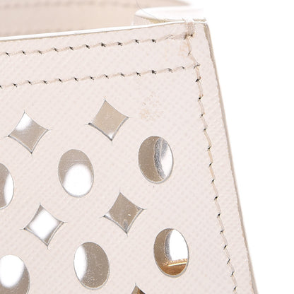 Prada Saffiano Perforated Tote Talco 12 of 14