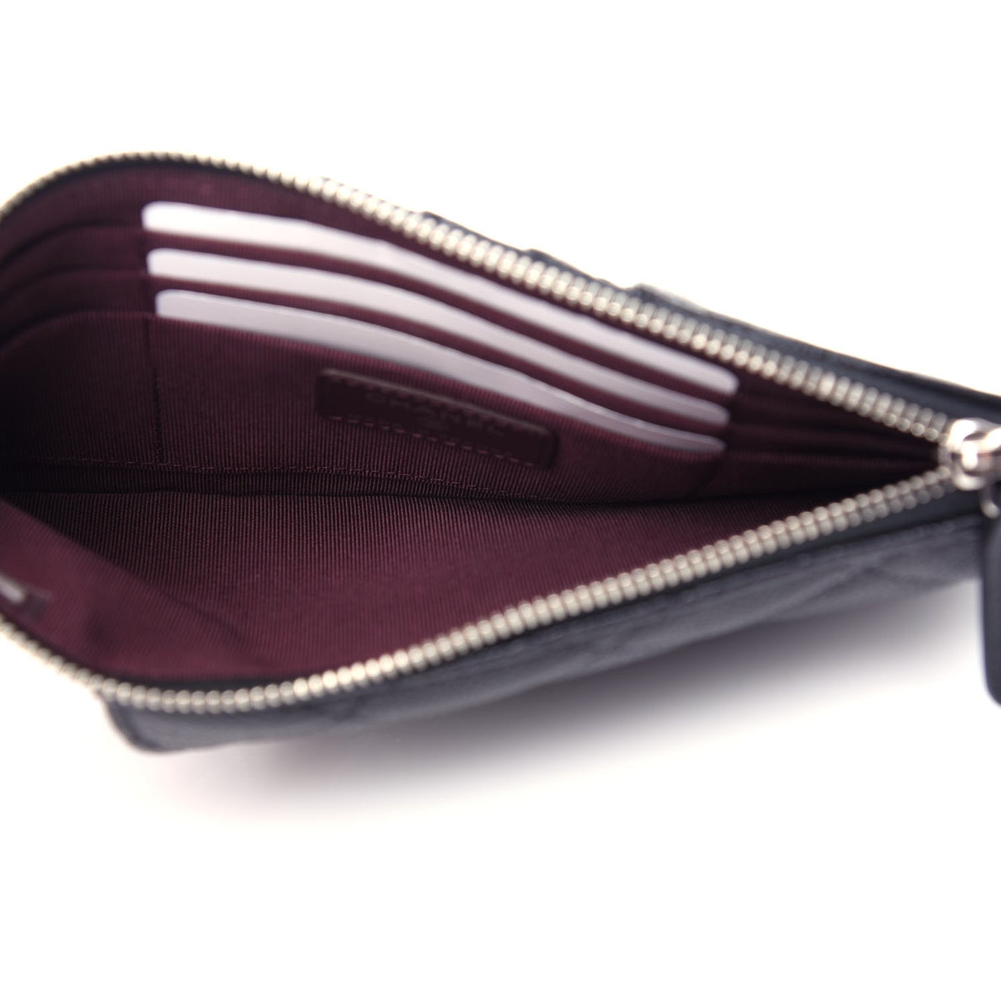 Caviar Quilted Classic Flat Wallet Pouch Black
