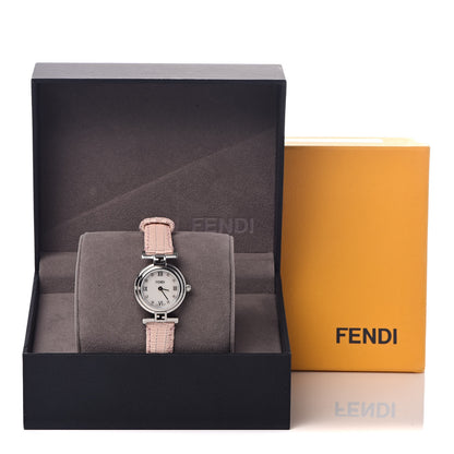 Fendi Stainless Steel Calfskin Diamond Pink Mother of Pearl 23mm Moda Quartz Watch 10 of 10