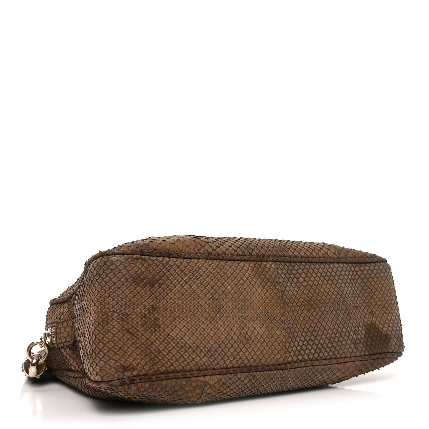 Snakeskin Small Soho Bowler Brown