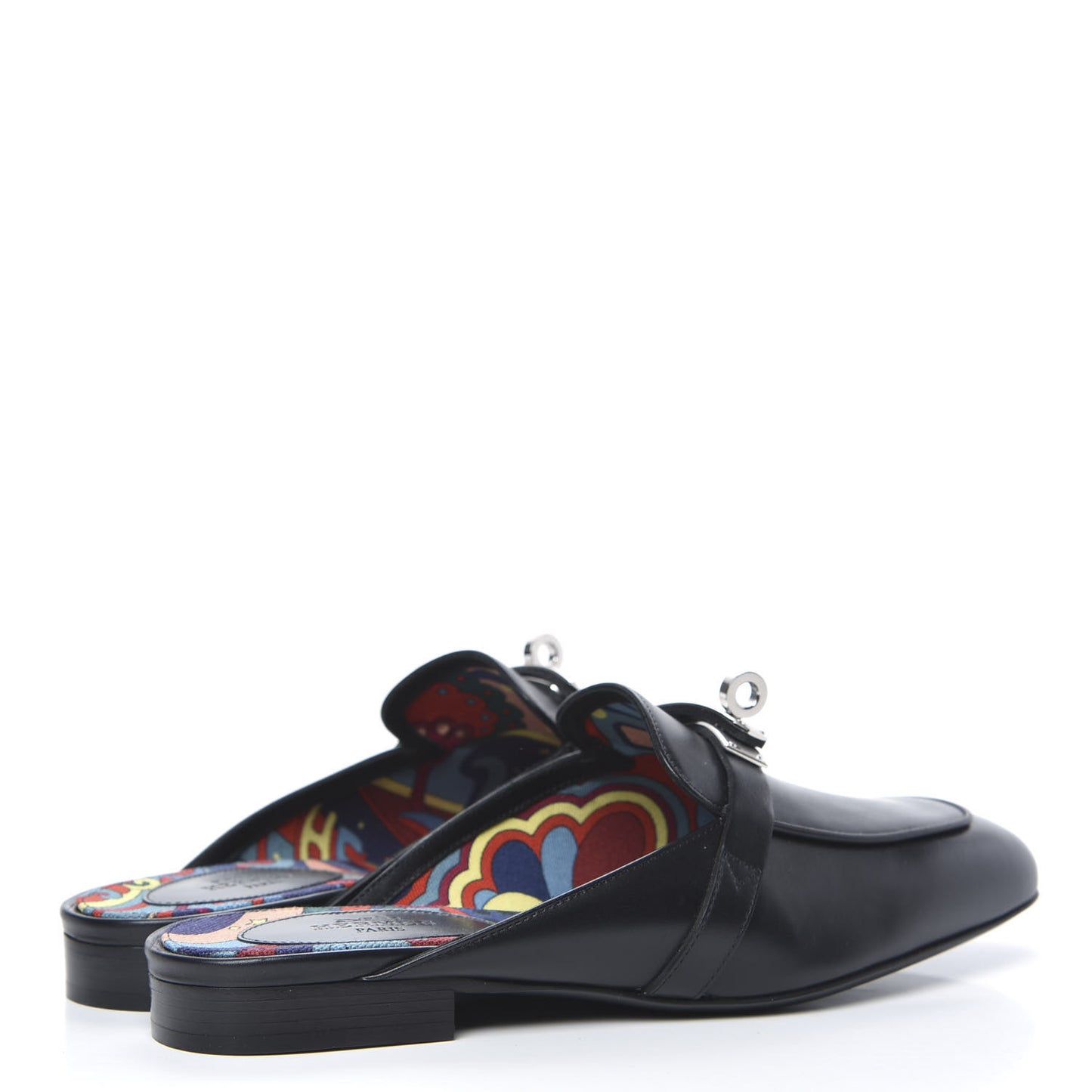 Calfskin Oz Mules 35.5 Black
