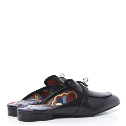 Hermes Calfskin Oz Mules 35.5 Black 4 of 8