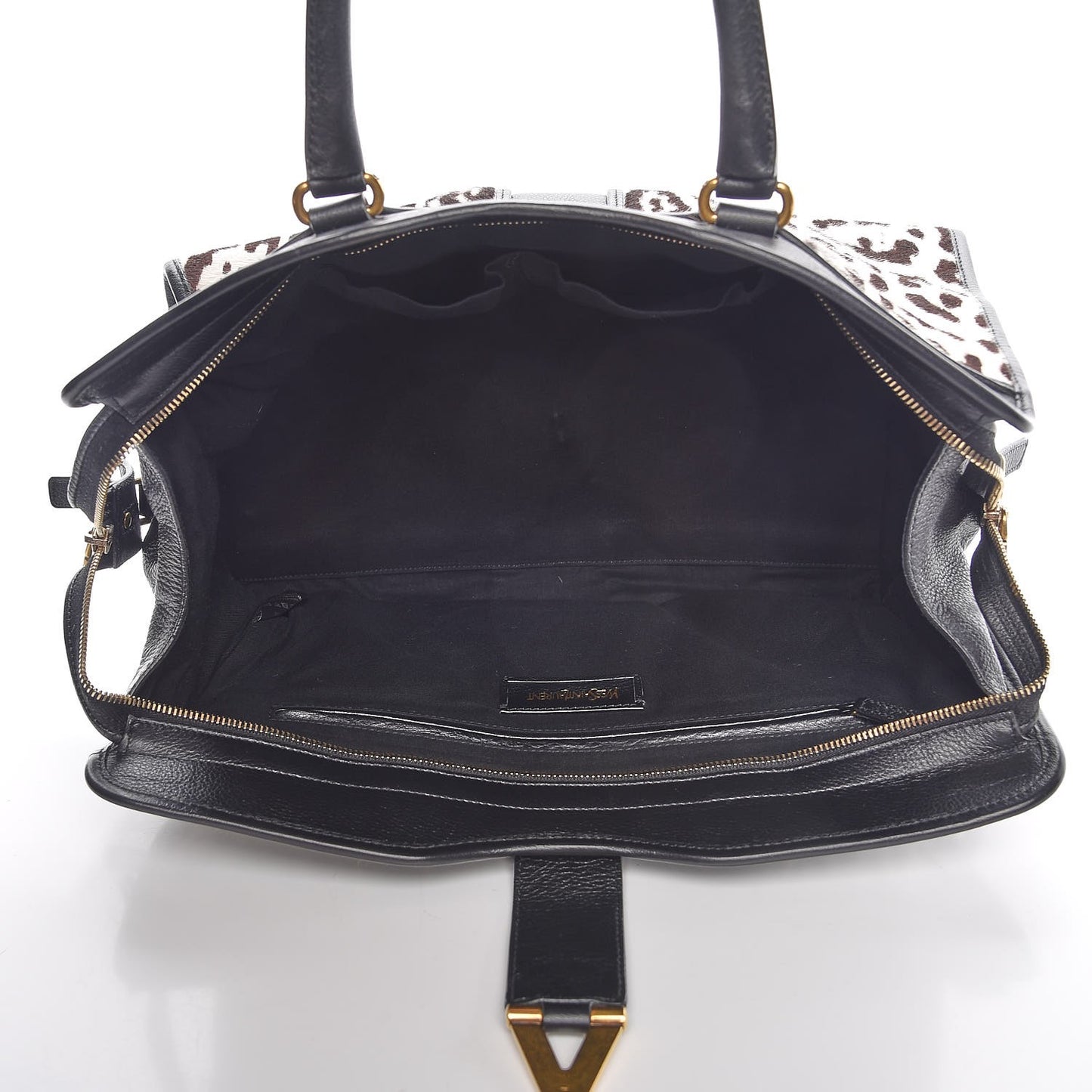 Pony Hair Calfskin Leopard Print Medium Cabas Chyc Black
