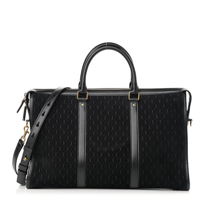Saint Laurent Suede All-Over Monogram Medium Le Monogramme Duffle Black 1 of 24