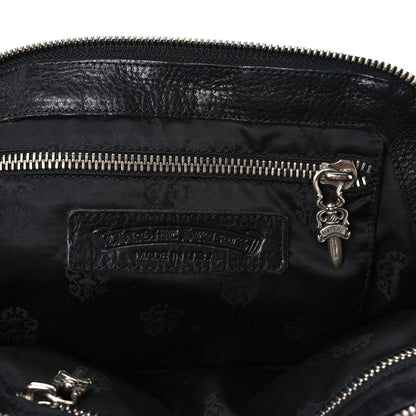 Chrome Hearts Calfskin Cross Embellished Slouchy Mo Black 6 of 9