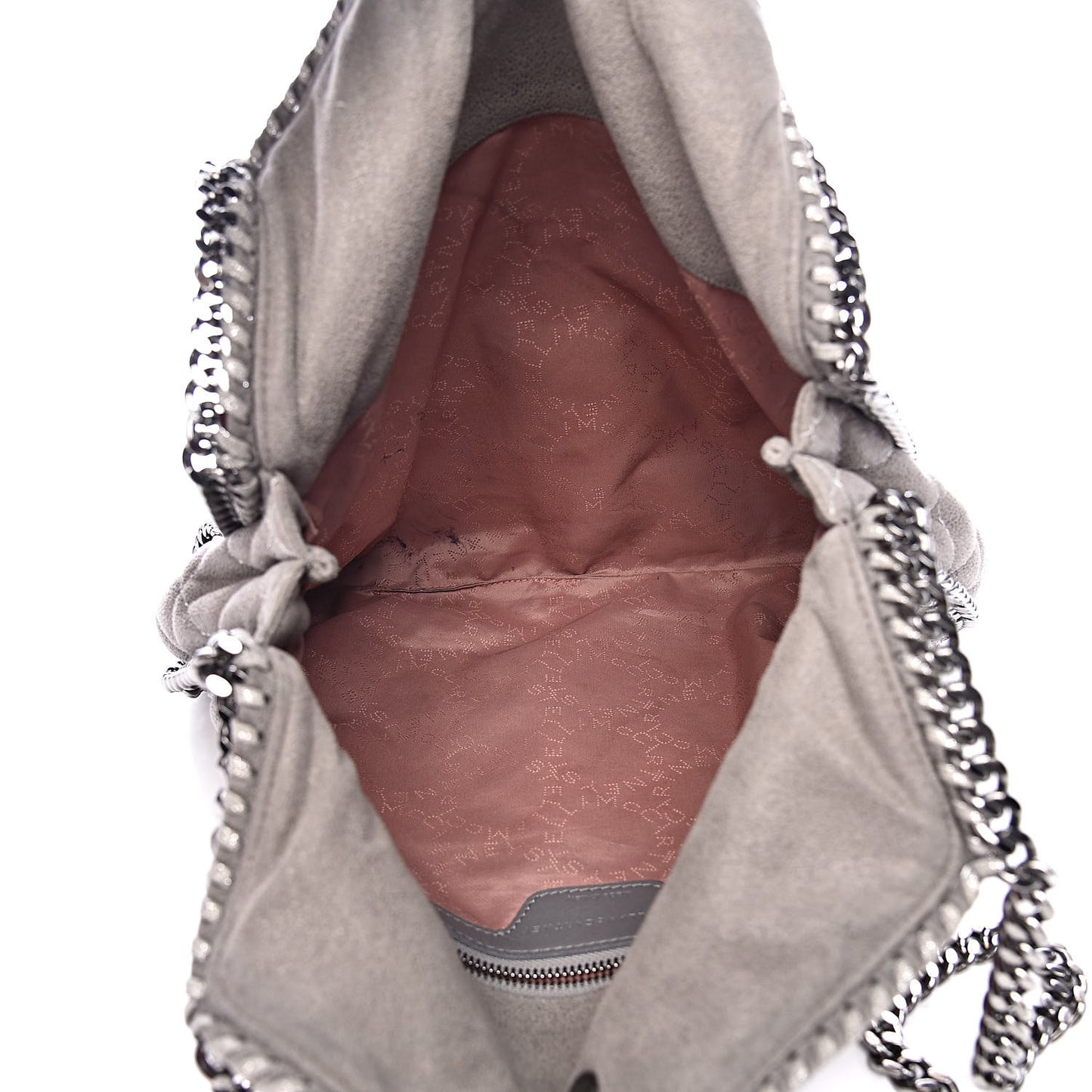 Shaggy Deer Quilted Small Falabella Tote Grey