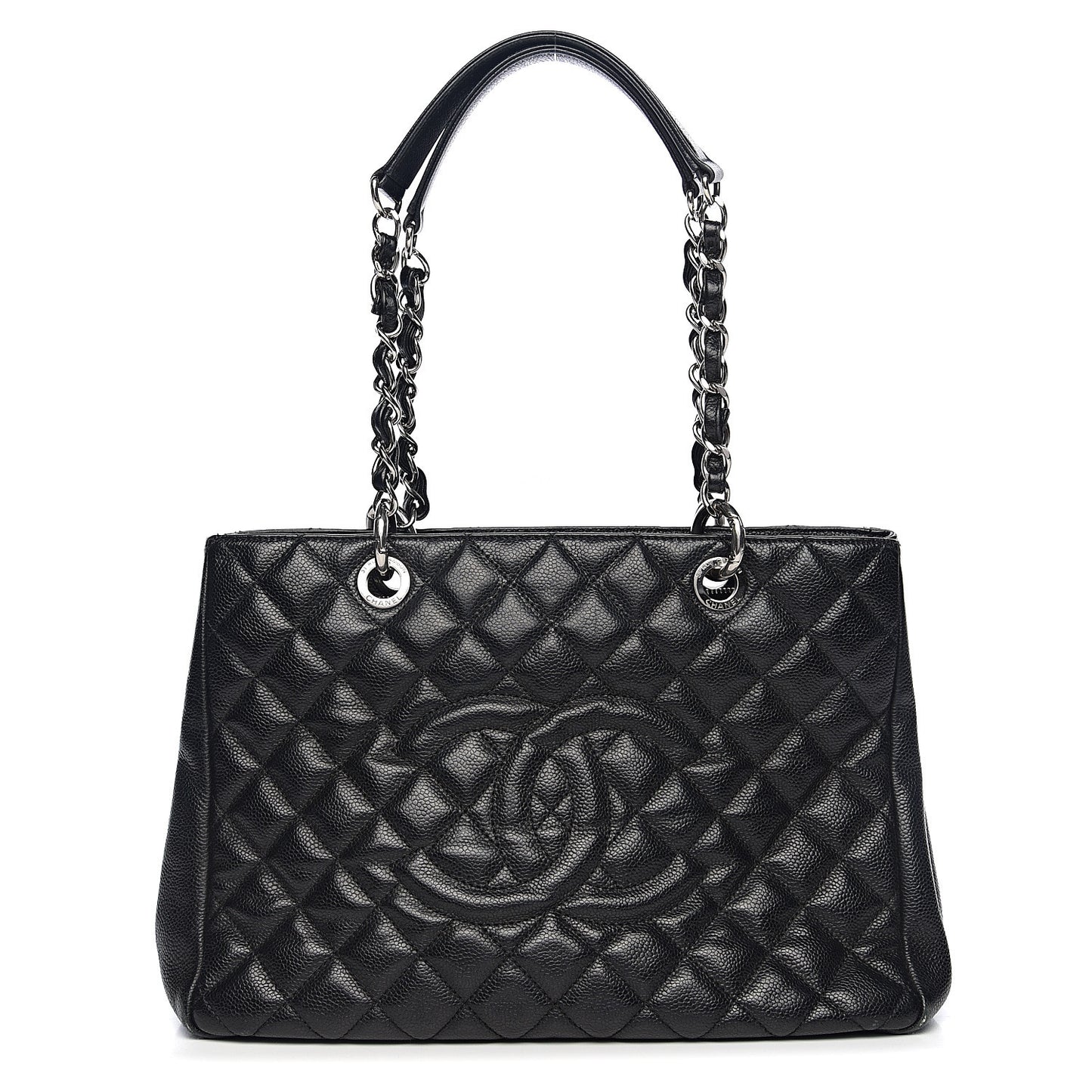 Caviar Quilted Grand Shopping Tote GST Black