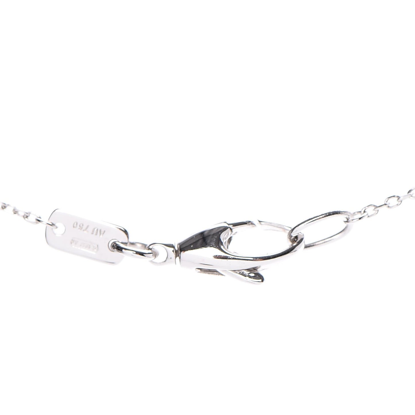18K White Gold Diamond Heart Cross Pendant Necklace