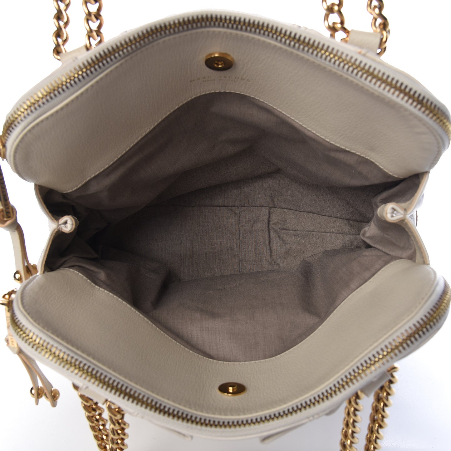 Calfskin Mix Quilted Shoulder Bag Ivory