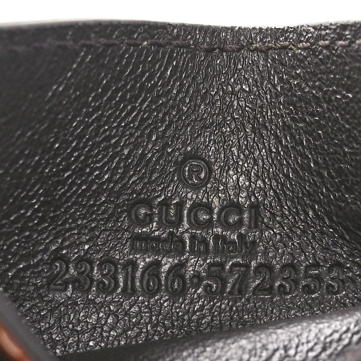 Gucci GG Supreme Monogram Calfskin Card Holder Beige Ebony Cuir 6 of 8