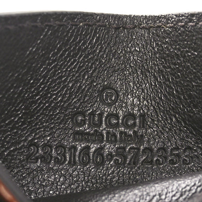Gucci GG Supreme Monogram Calfskin Card Holder Beige Ebony Cuir 6 of 8
