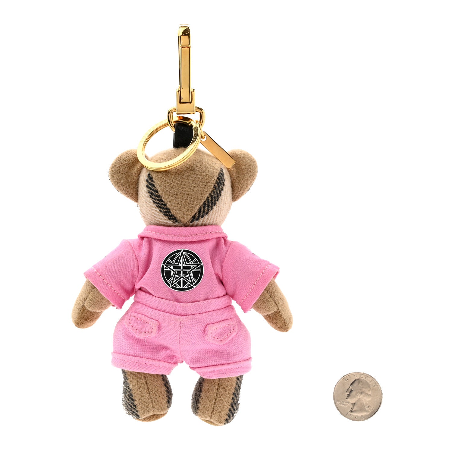 Burberry Cashmere Thomas Angel Jacket Teddy Bear Keychain Charm Pink 2 of 4