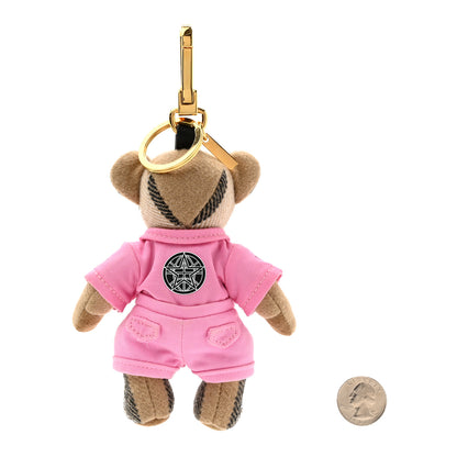 Burberry Cashmere Thomas Angel Jacket Teddy Bear Keychain Charm Pink 2 of 4