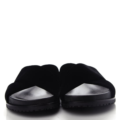 Saint Laurent Velluto Master Jimmy Joan Cross Slides 39.5 Black 5 of 10