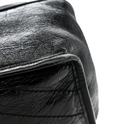Saint Laurent Crinkled Calfskin Matelasse Monogram Medium Niki Chain Satchel Black 13 of 15