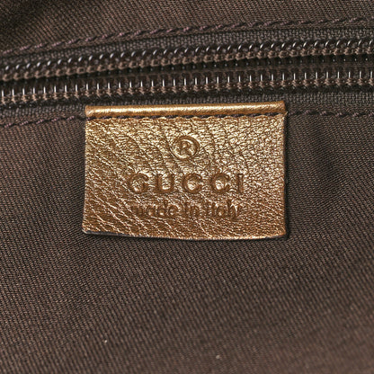 Gucci Monogram Web Medium Half Moon Hobo Gold Pink 6 of 10