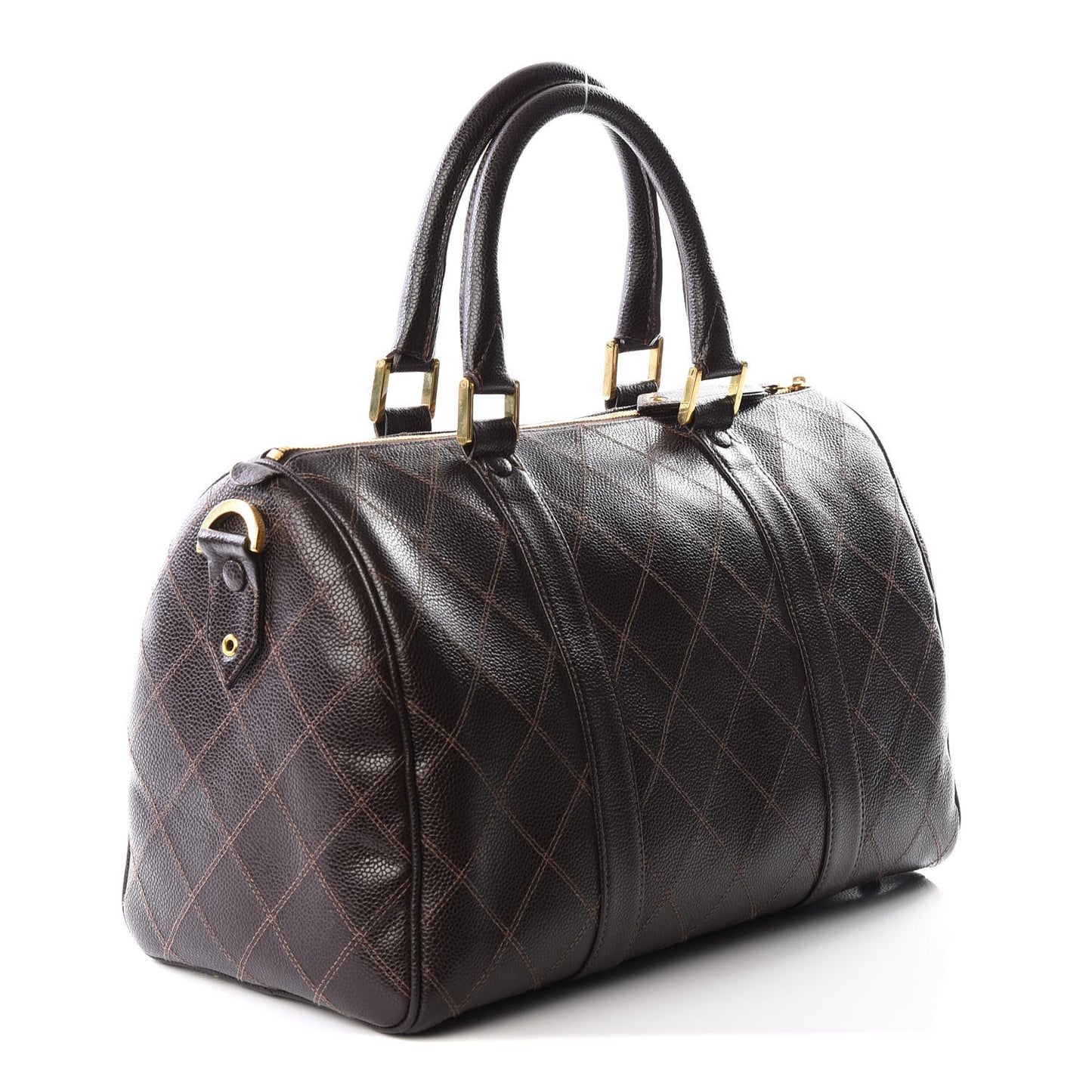 Caviar Stitched Boston Brown