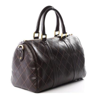 Chanel Caviar Stitched Boston Brown 2 of 11