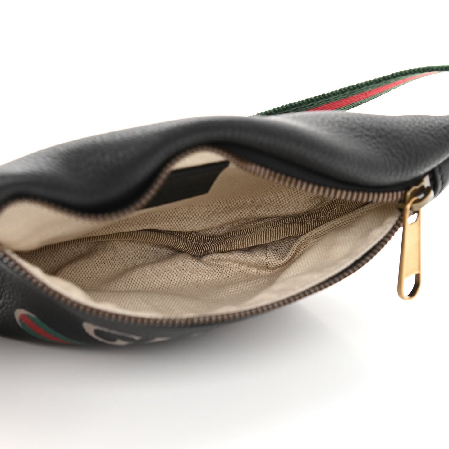 Grained Calfskin Small Logo Belt Bag Black