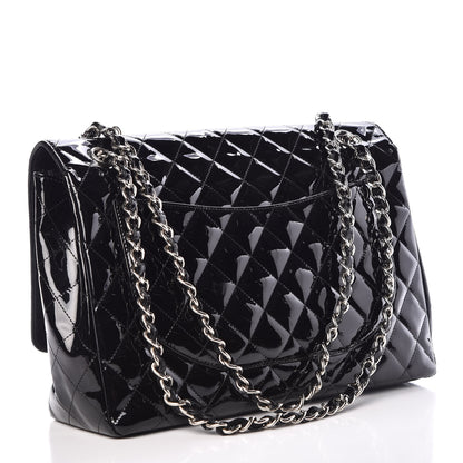 Chanel Patent Quilted Maxi Single Flap Black 3 of 13