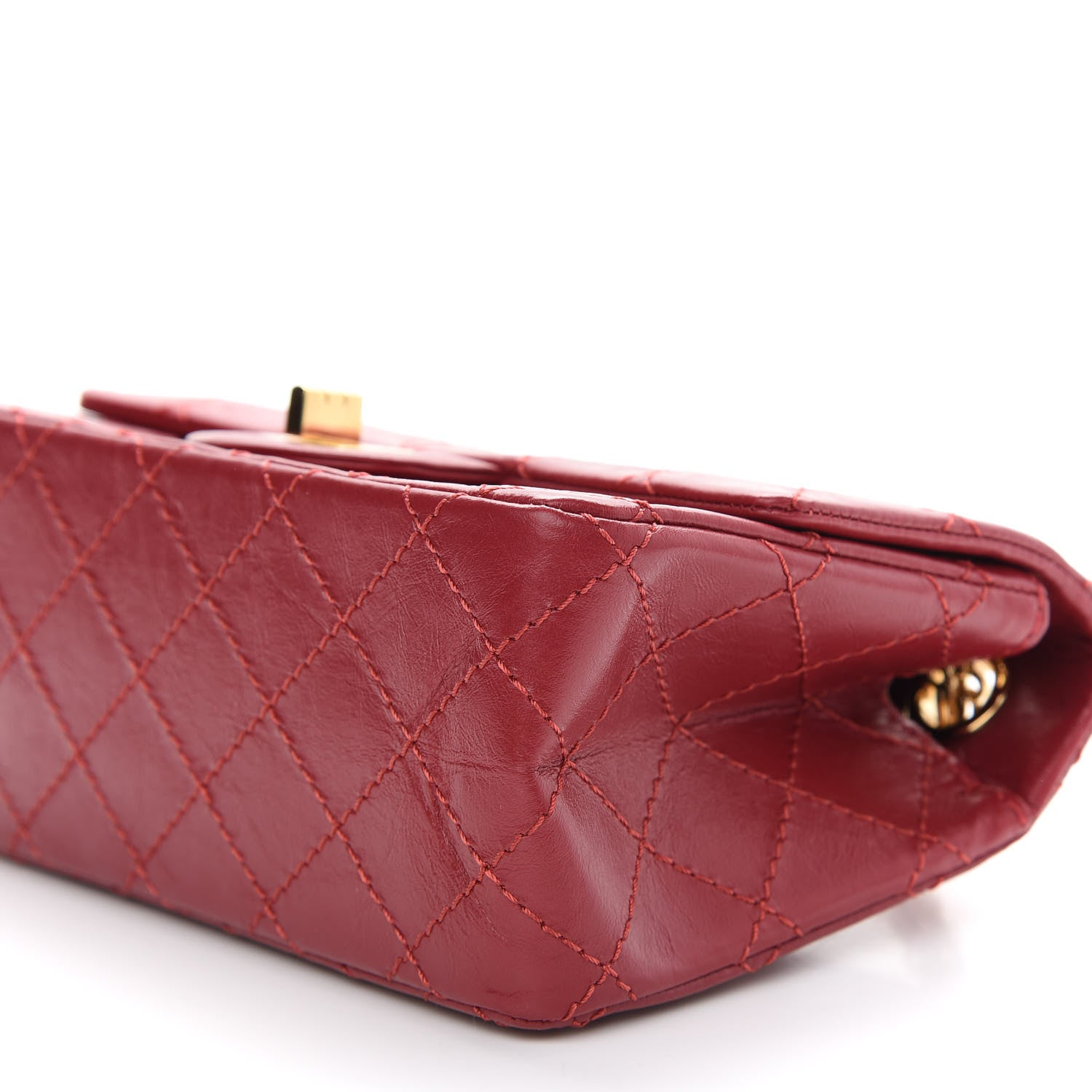 Chanel Aged Calfskin Quilted 2.55 Reissue Mini Flap Red 9 of 9