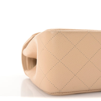 Chanel Caviar Quilted Jumbo Double Flap Light Beige 9 of 10