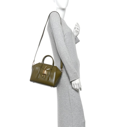 Givenchy Box Calfskin Mini Lock Antigona Shoulder Bag Dark Khaki 2 of 10