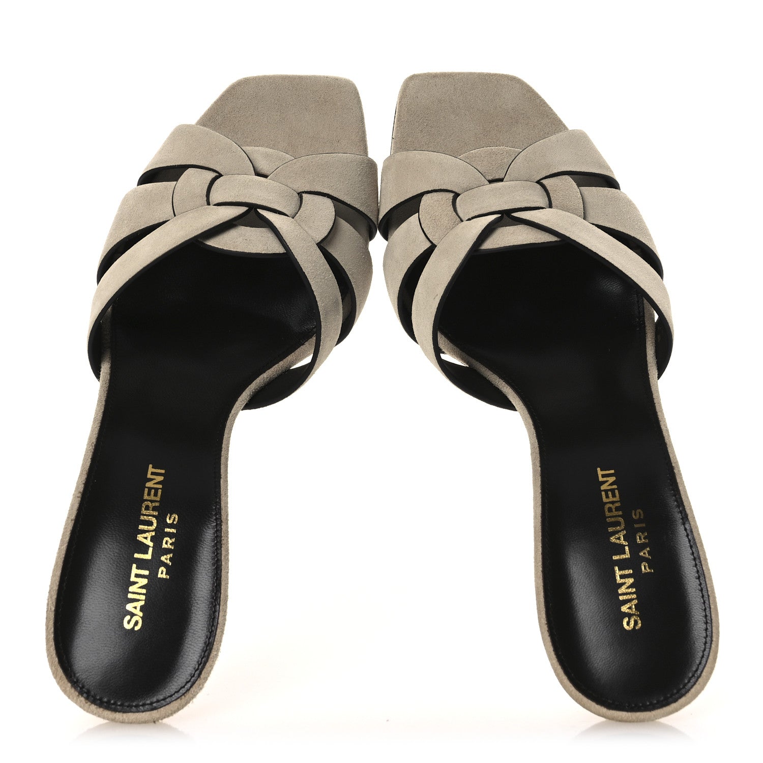 Saint Laurent Suede Tribute 85 Slide Sandals 37.5 Sand 2 of 13