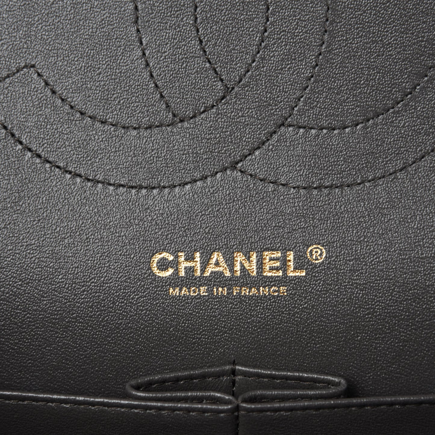 Lambskin Quilted Jumbo Double Flap Grey