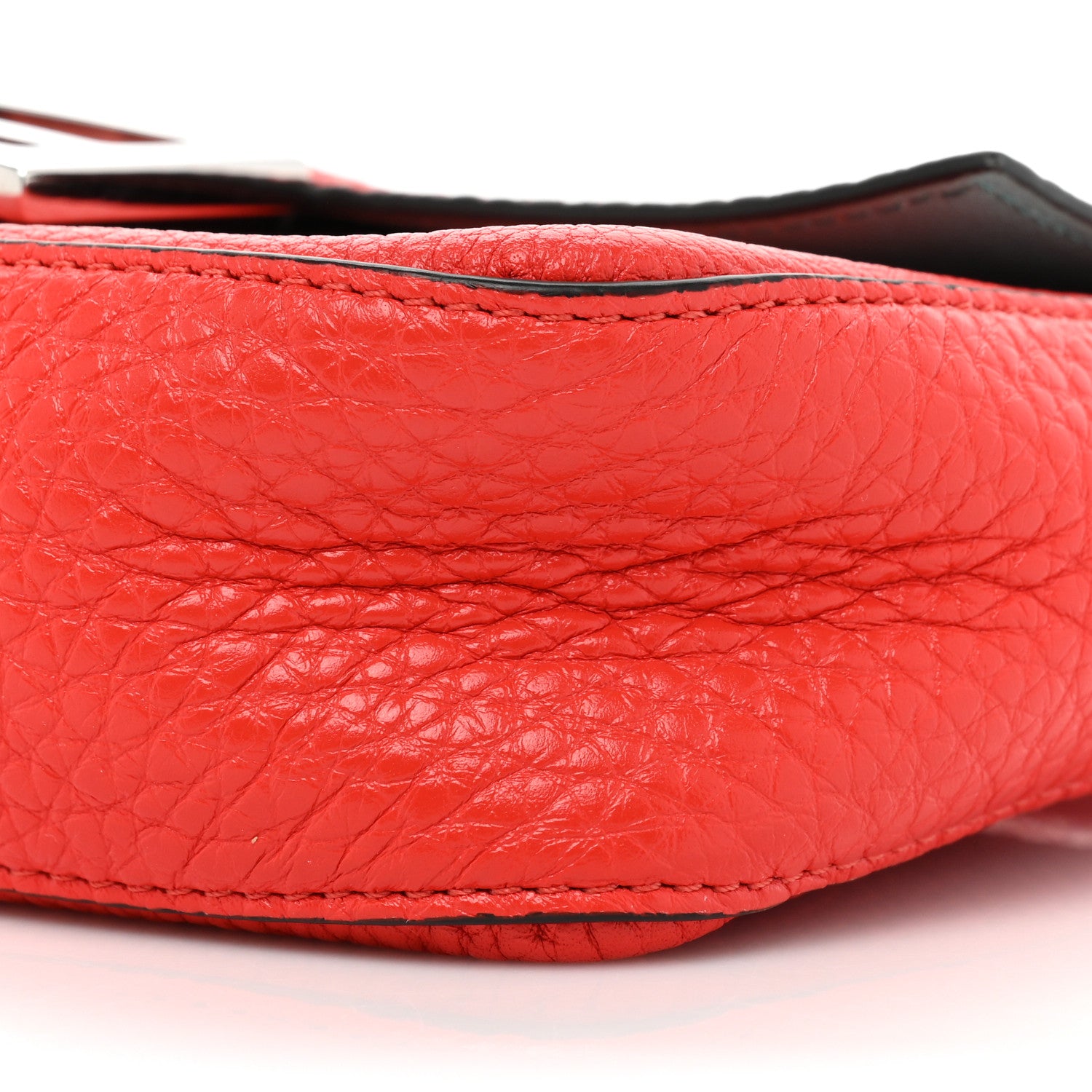 Fendi Cuoio Romano Mini Baguette Papavero 7 of 10