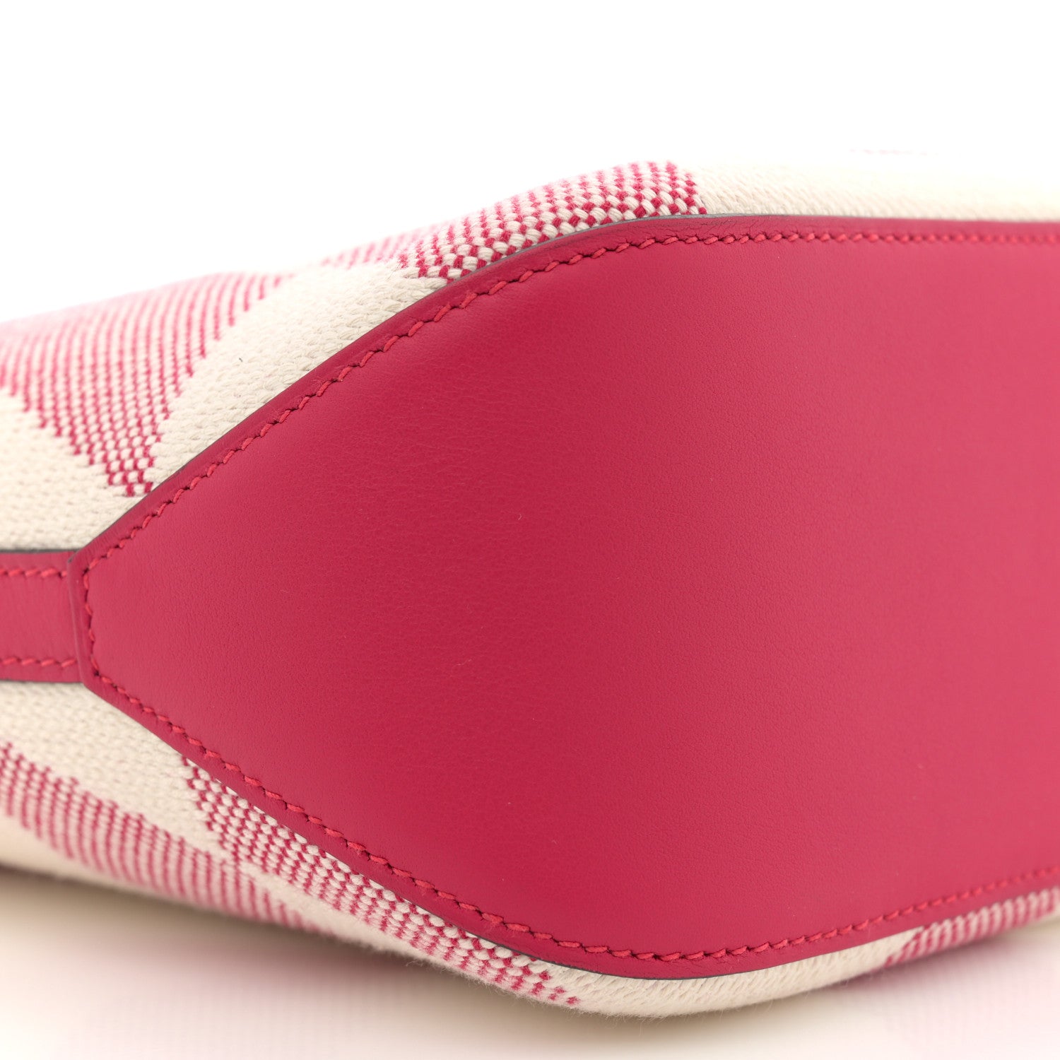 Hermes Swift Toile H Cabas H En Biais 27 Ecru Framboise 9 of 11