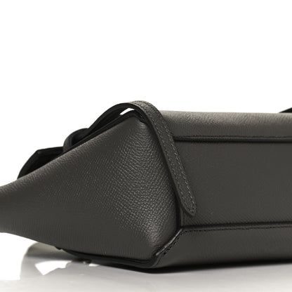 Celine Grained Calfskin Pico Belt Bag Grey 9 of 10