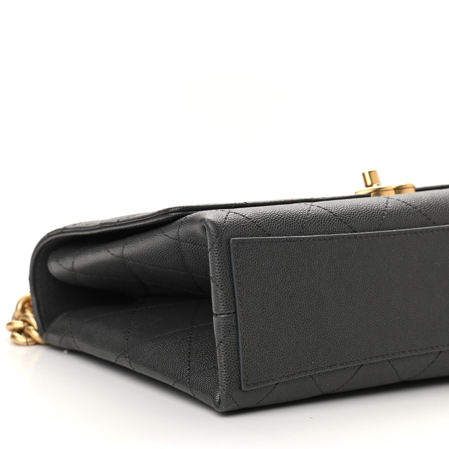 Chanel Caviar Quilted Bracelet On Chain Flap Dark Grey 9 of 10