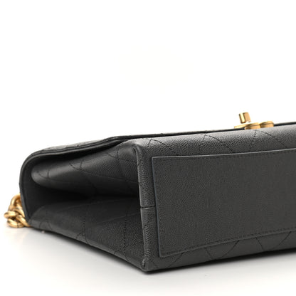 Chanel Caviar Quilted Bracelet On Chain Flap Dark Grey 9 of 10