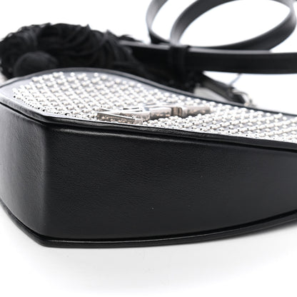 Saint Laurent Calfskin Studded Monogram Heart Shoulder Bag Black 9 of 9