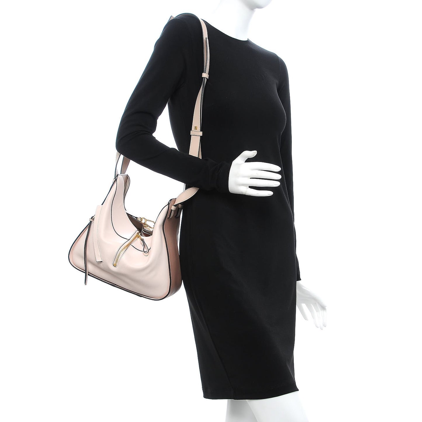 Calfskin Small Hammock Shoulder Bag Pink