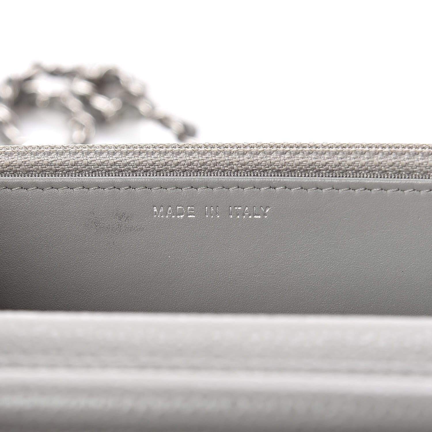 Chanel Caviar Quilted Wallet on Chain WOC Grey 7 of 11